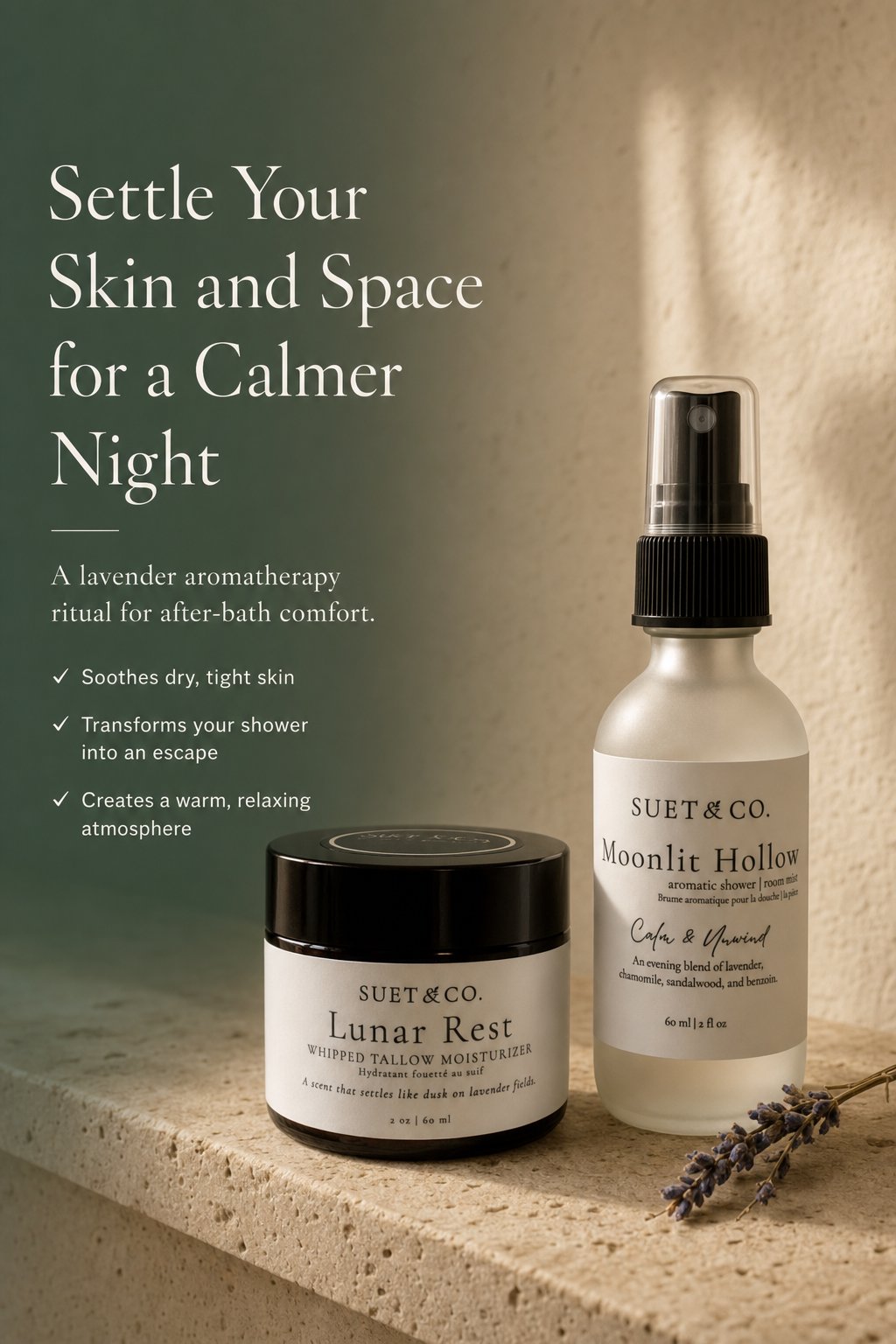 Evening Exhale | Tallow Moisturizer & Aromatic Mist